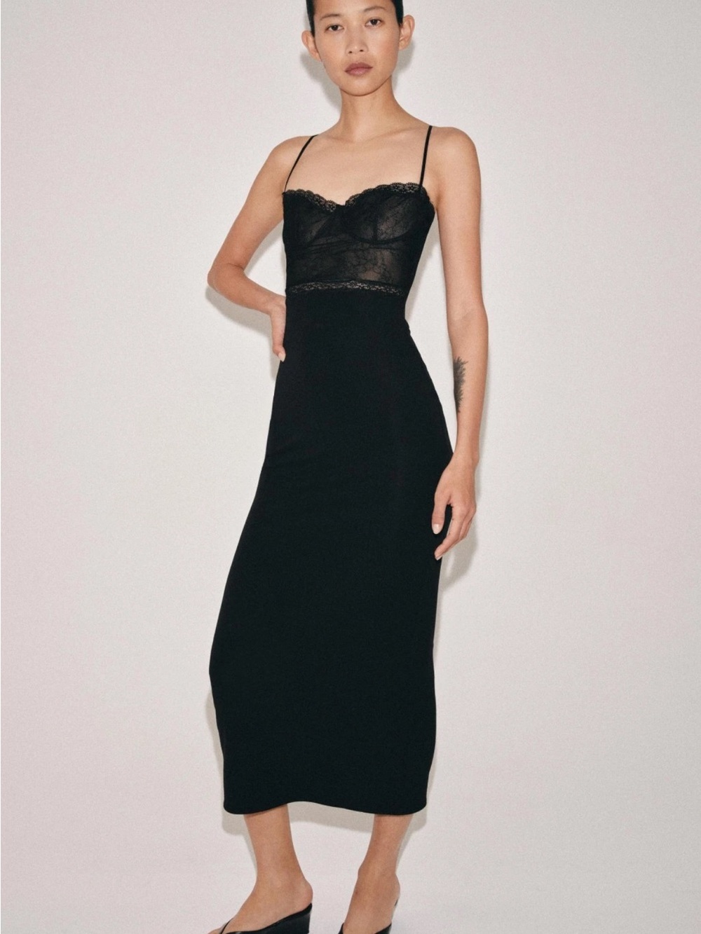 ZARA COMBINATION LACE DRESS - Picture 6 of 10